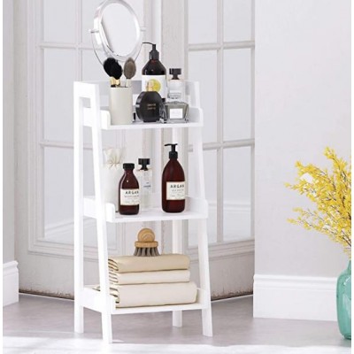 custom 3 Tier Ladder Shelf Bathroom Shelf Freestanding 3 Shelf Spacesaver Open Wood Shelving Unit