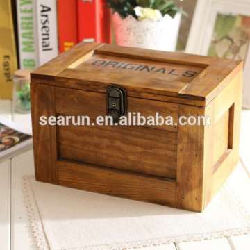 New design and hot sell pine small wooden package box for craft for sell