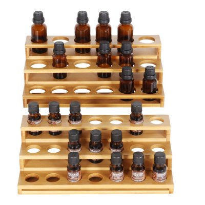 Searun Essential Oils Storage Rack, Bamboo Essential Oils Nail Polish Display Holder- 18 Slots